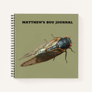 Carnet Message personnalisé de la photo d'insectes de bo