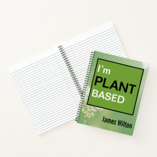Carnet Message Végétalien ou Végétarien à Base de Plantes