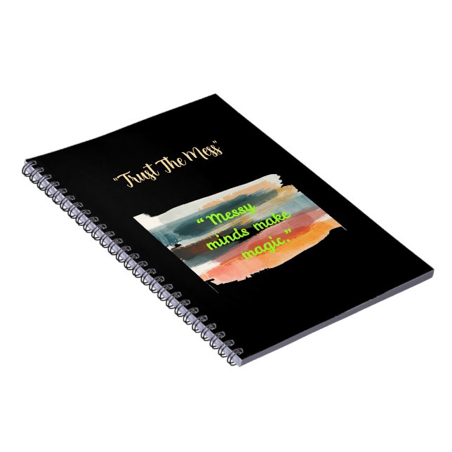 Carnet Messy Minds Make Magic | Artistic Brushstroke  (Côté Droit)