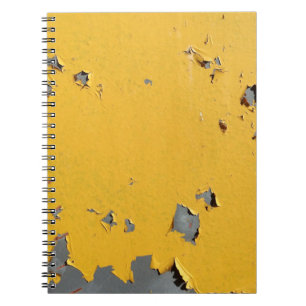 Carnet Métal jaune fissuré : texture sale.
