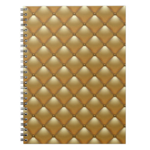 Carnet Meubles en cuir doré, canapé vintage.