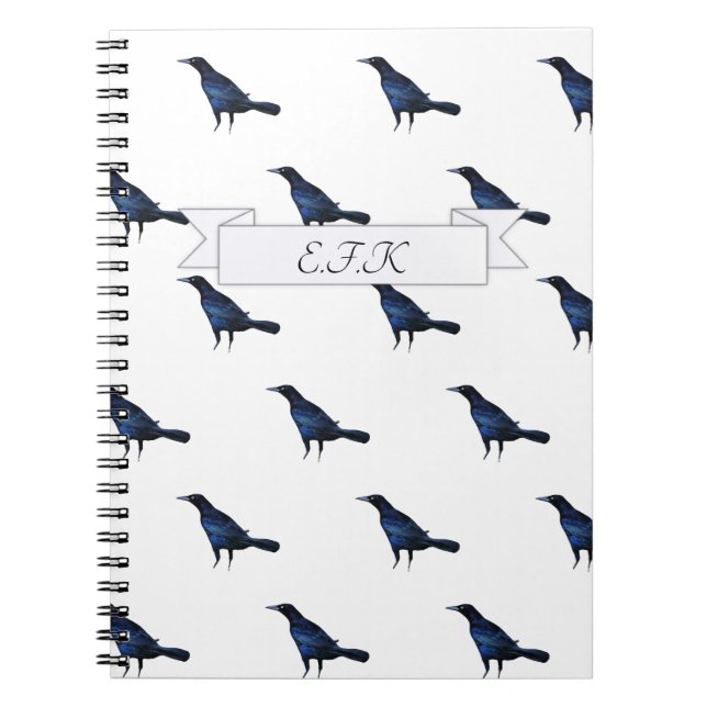 Carnet Meurtre des corbeaux Motif d'oiseaux noirs Imprime (Devant)