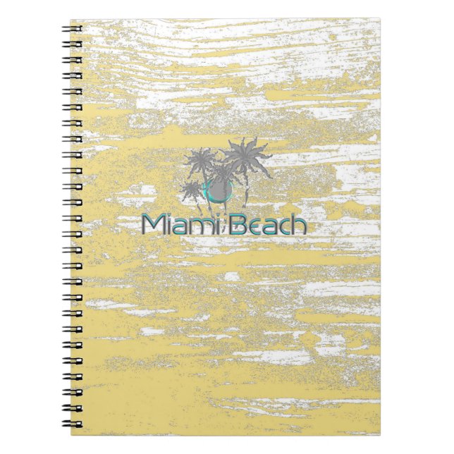 Carnet Miami-Beach, Floride, Palms, Grunge Cool (Devant)