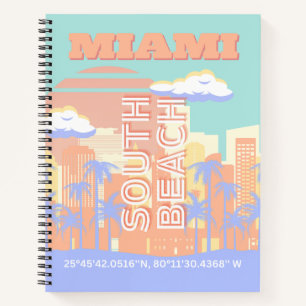 Carnet Miami Beach, Miami Art de Voyage, Chambre Préppy,