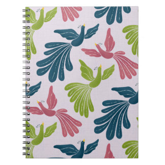Carnet Mid-Century Modern Firebirds Spiral Notebook