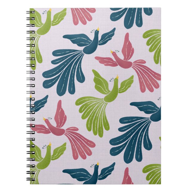 Carnet Mid-Century Modern Firebirds Spiral Notebook (Devant)