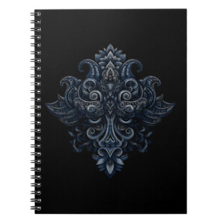 Carnet Midnight Filigree Crest