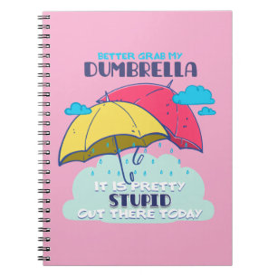 Carnet Mieux Vaut Prendre Mon Parapluie C'Est Assez Stupi