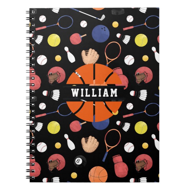 Carnet Mignon Champion de Sport Moderne Enfant Personnali (Devant)