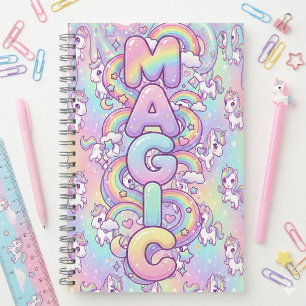 Carnet Mignon Licorne Kawaii Arc-en-Ciel Pastel Magique
