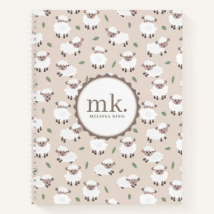 Carnet Mignon souvenir de bébé mouton agneau dessiné à la