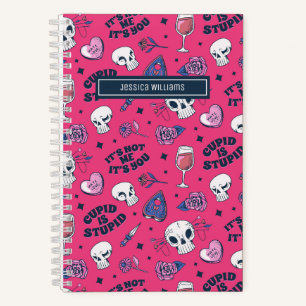 Carnet Mignonne anti-Valentine's Day Ado Doodle Motif ros