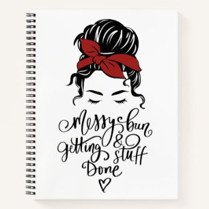 Carnet Mignonne Bun Messy Se Faire Faire Faire Des Choses