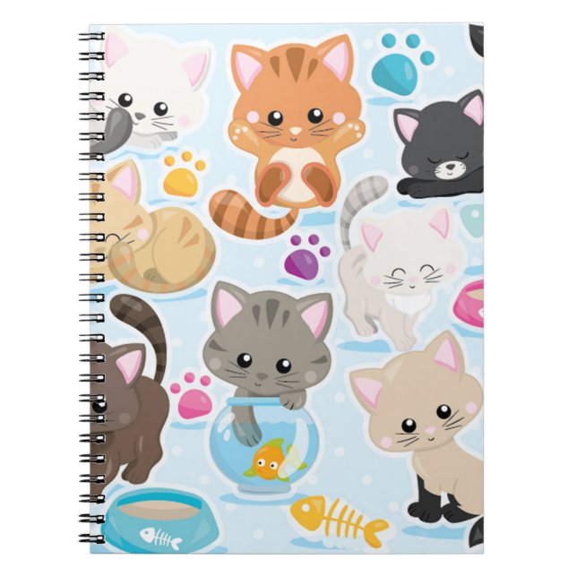 Carnet mignonne chatte amoureux chat maman (Devant)