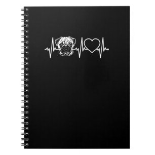 Carnet Mignonne Chien Carlin Heartbeat Beau Chien Carlin