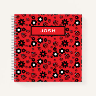 Carnet Mignonne coccinelle à motifs