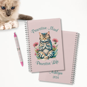 Carnet Mignonne méditation Cat LOA Manifeste Gratitude