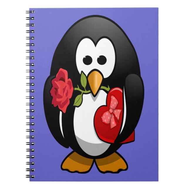 Carnet Mignonne Saint Valentin Pingouin Drôle Drôle Carto (Devant)