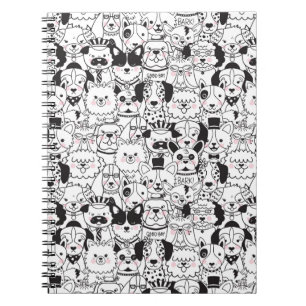 Carnet Mignons Chiens bruns brassent des pattes d'animaux