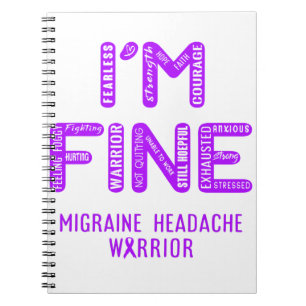Carnet Migraine Headache Warrior - JE SUIS FINE