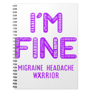 Carnet Migraine Headache Warrior - JE SUIS FINE