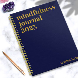 Carnet Mindfulness Marine Blue Gold Minimaliste