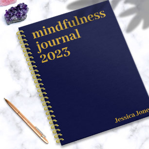 Carnet Mindfulness Marine Blue Gold Minimaliste