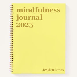 Carnet Mindfulness Yellow Gold Minimalist
