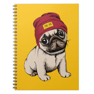 Carnet Mini carlin de hippie de chiot