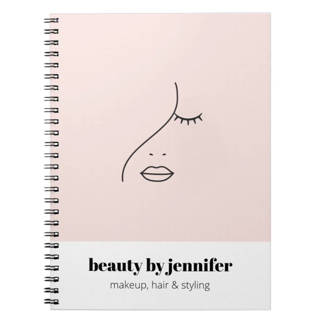 Carnet Mini-esthétique Visage Logo Maquillage Artiste Ros (Devant)