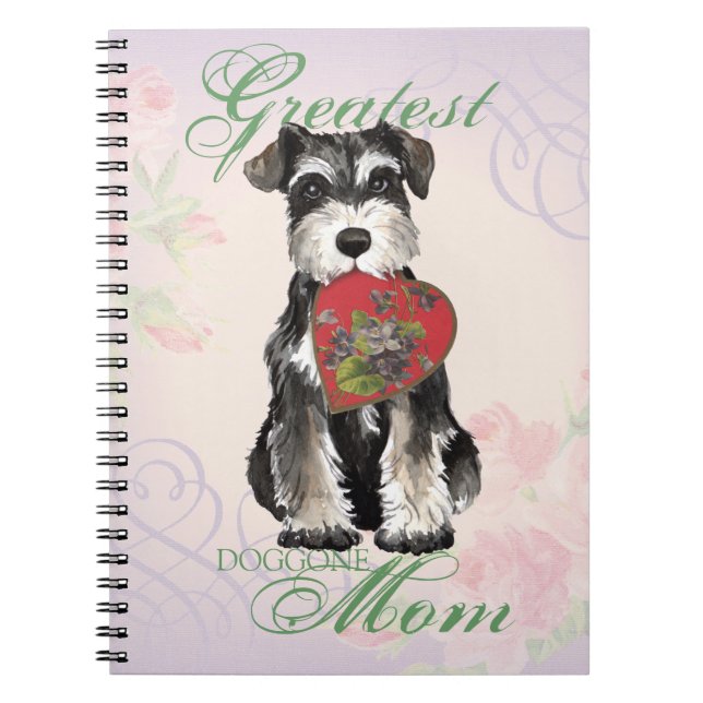 Carnet Miniature Schnauzer Heart Maman (Devant)