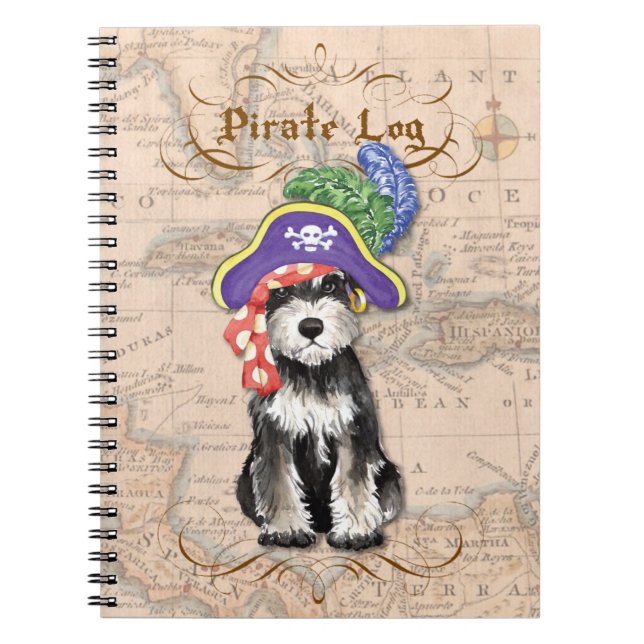 Carnet Miniature Schnauzer Pirate (Devant)