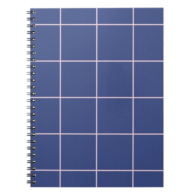 Carnet Minimal Color Grid Check Pattern (Devant)