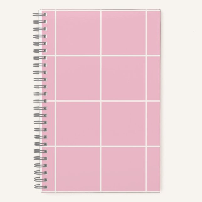 Carnet Minimal Color Grid Check Pattern (Recto)