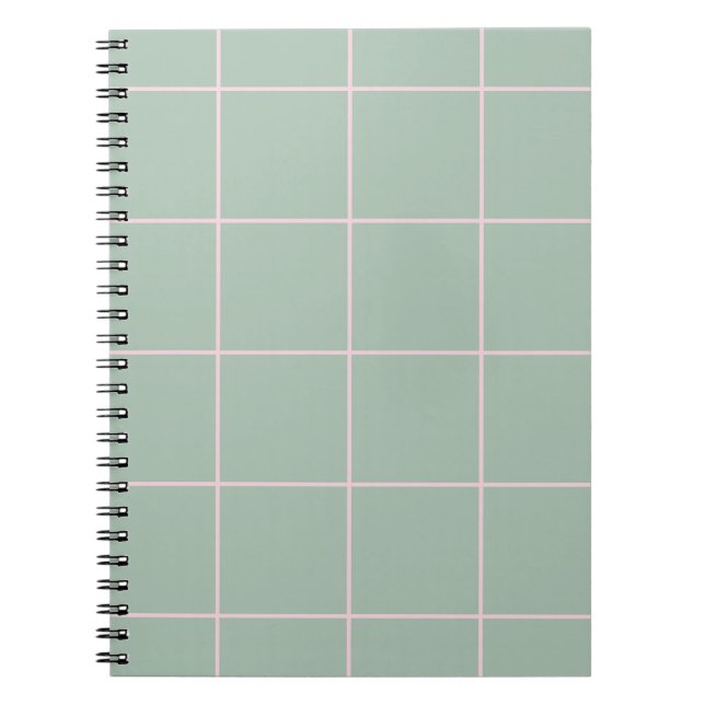 Carnet Minimal Color Grid Check Pattern (Devant)