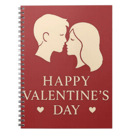 Carnet Minimal Couple Silhouette Valentines Cute Daily