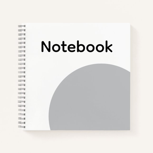 Carnet Minimalist Grey Circle Notebook (Devant)