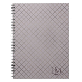 Carnet Minimalist Monogram Gold & Gray Taupe 