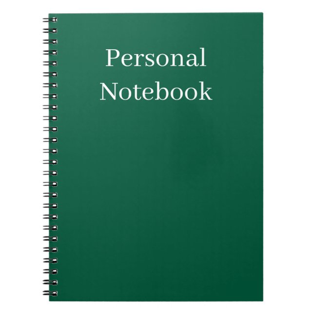 Carnet minimalist personal notebook (Devant)