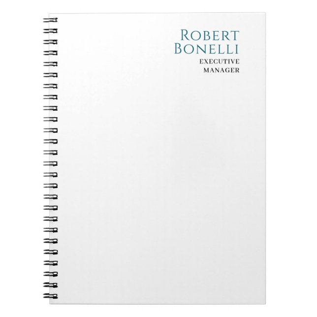 Carnet Minimalist Plain Blue & White Modern (Devant)