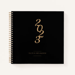 Carnet Minimaliste 2022 Noir et Or