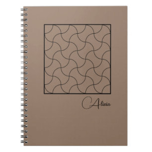 Carnet minimaliste Beige géométrique