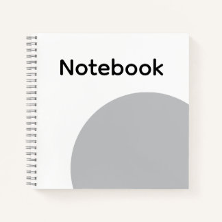 Carnet Minimaliste Cercle Gris