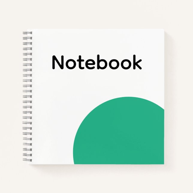 Carnet Minimaliste Cercle Vert  (Devant)