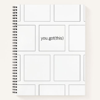 Carnet minimaliste d'encouragement B&W