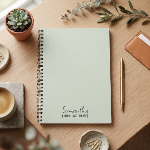 Carnet Minimaliste Féminine Sauge Poussiéreuse