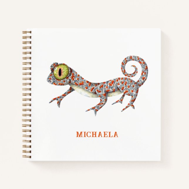 Carnet Minimaliste Gecko Reptile (Devant)
