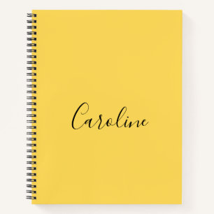 Carnet Minimaliste moderne moutarde jaune