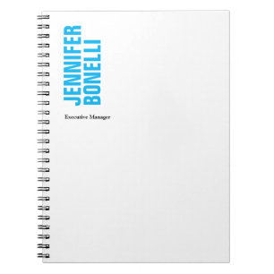 Carnet Minimaliste moderne professionnel audacieux bleu b