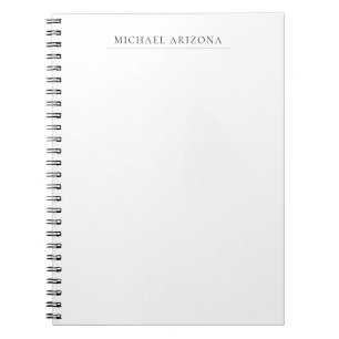 Carnet Minimaliste Noir & Blanc Moderne Simple